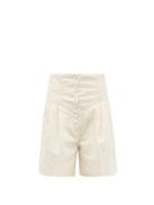 Matchesfashion.com Made In Tomboy - Still Bull High-rise Denim Shorts - Womens - Ivory