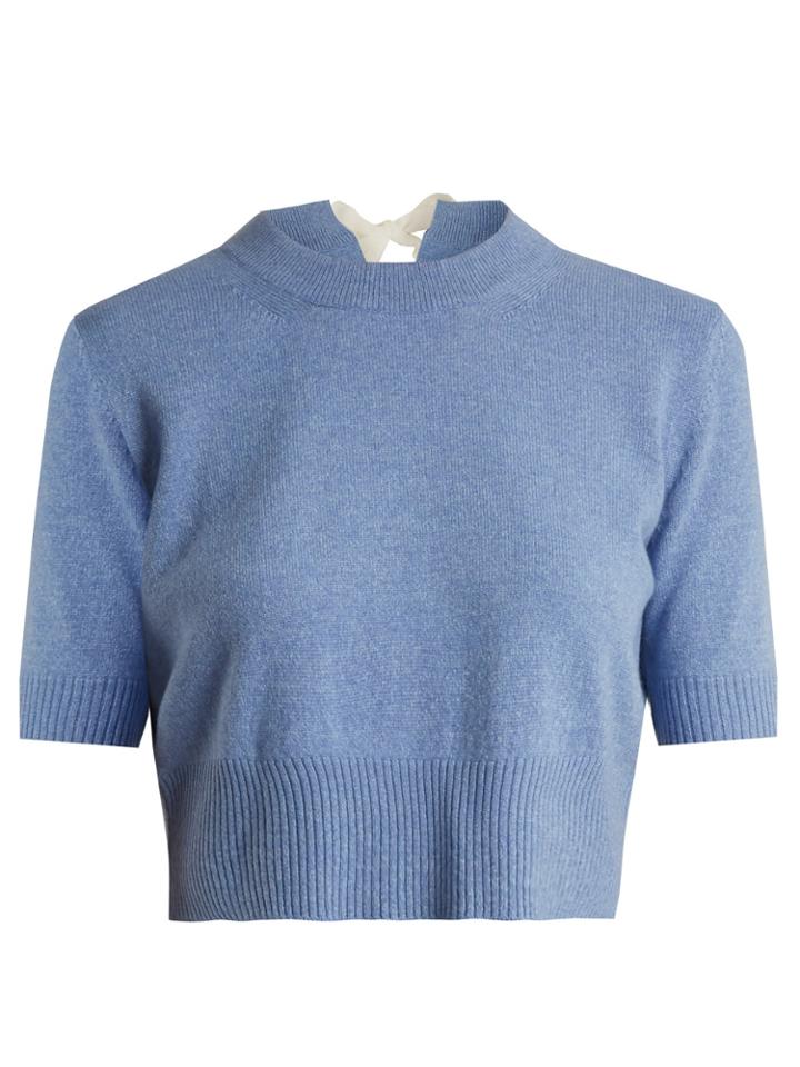 Altuzarra Tuileries Tie-neck Cropped Sweater
