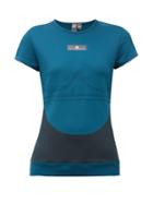 Matchesfashion.com Adidas By Stella Mccartney - Fitsense+ Mesh Performance T Shirt - Womens - Blue