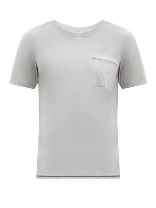Matchesfashion.com Lahgo - Restore Cotton-blend Pyjama T-shirt - Mens - Grey