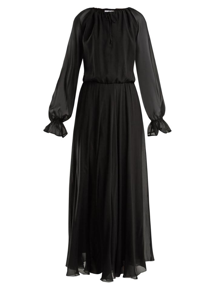 Raquel Diniz Kate Tie-neck Silk-chiffon Dress
