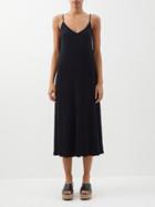 Joseph - Crinkled-cotton Camisole Midi Dress - Womens - Black
