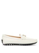 Matchesfashion.com Tod's - Gommino Fringed-bar Leather Driving Shoes - Womens - White