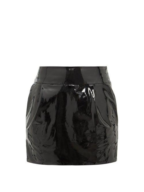 Matchesfashion.com Alexandre Vauthier - Patent Leather Mini Skirt - Womens - Black