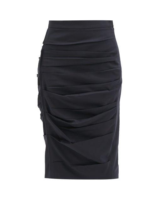 Matchesfashion.com Max Mara - Calcina Skirt - Womens - Navy
