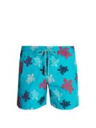 Matchesfashion.com Vilebrequin - Moorea Turtle Print Swim Shorts - Mens - Multi
