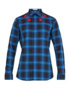 Givenchy Star-appliqu Checked-flannel Shirt