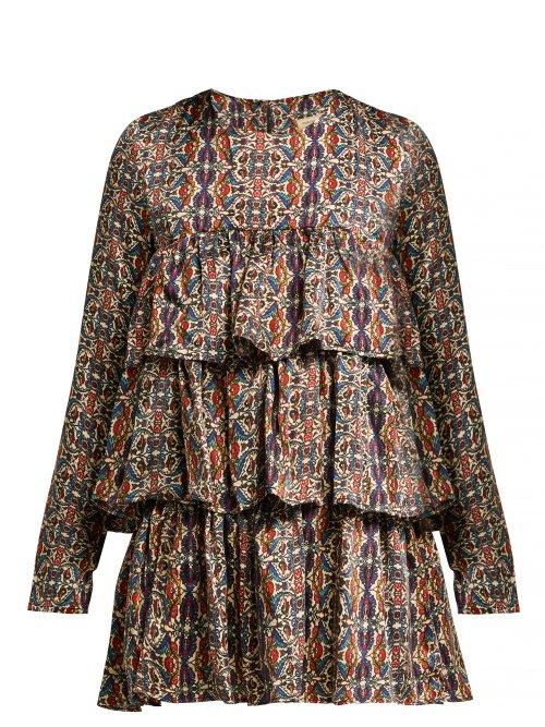 Matchesfashion.com Muzungu Sisters - Tiered Ruffle Blouse - Womens - Multi