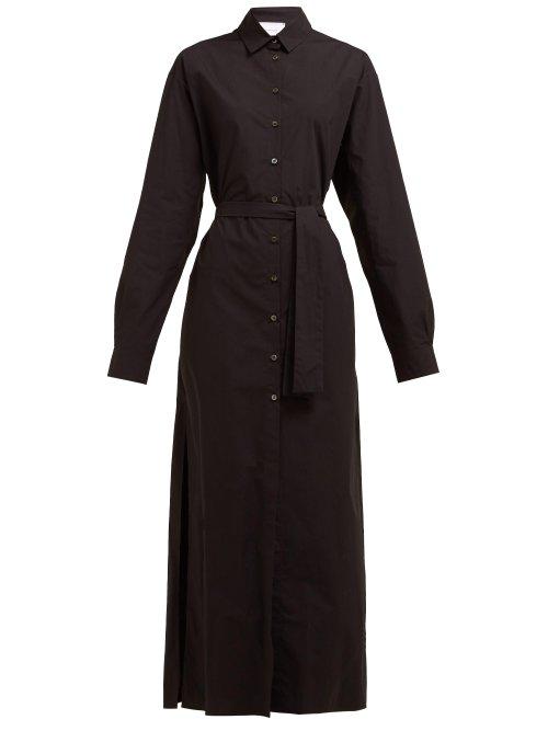 Matchesfashion.com On The Island - Kambos Tie Waist Cotton Dress - Womens - Black