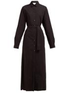 Matchesfashion.com On The Island - Kambos Tie Waist Cotton Dress - Womens - Black