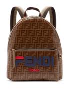 Matchesfashion.com Fendi - Mania Ff Print Leather Backpack - Mens - Brown Multi