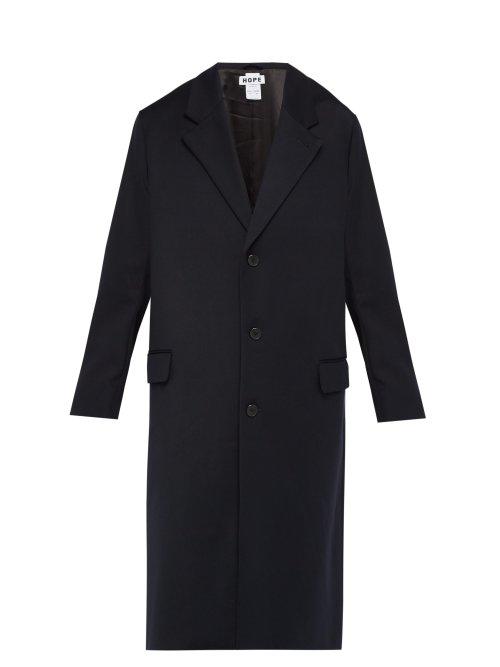 Matchesfashion.com Hope - Area Oversized Twill Overcoat - Mens - Dark Navy