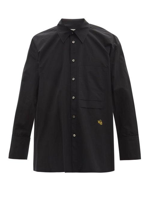 Wooyoungmi - Logo-embroidered Cotton-poplin Shirt - Mens - Black