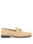 Matchesfashion.com Gucci - Easy Roos Straw Loafers - Mens - Light Brown
