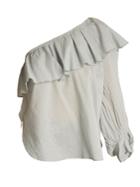 Apiece Apart Bergamot One-shoulder Cotton-voile Top
