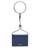 Matchesfashion.com Jil Sander - Ring And Sphere Leather Wristlet Wallet - Womens - Blue