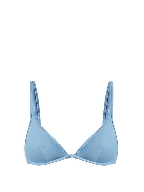 Matchesfashion.com Ephemera - Classic Underwired Triangle Bikini Top - Womens - Blue
