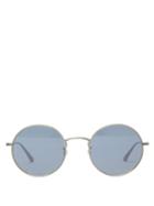 Matchesfashion.com The Row - X Oliver Peoples After Midnight Round Sunglasses - Womens - Dark Blue