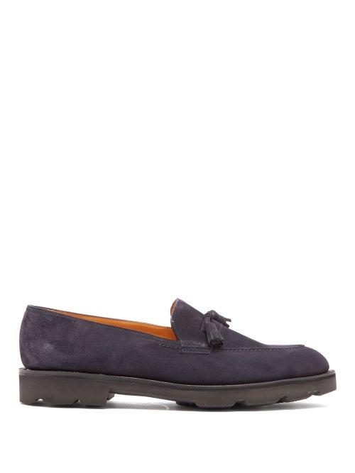 Matchesfashion.com John Lobb - Callington Suede Loafer - Mens - Navy