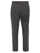 Matchesfashion.com Thom Browne - Striped Wool Blend Trousers - Mens - Grey