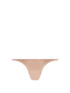 Matchesfashion.com Isa Boulder - Forward High-leg Satin-effect Jersey Bikini Briefs - Womens - Light Brown