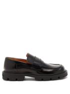 Maison Margiela - Tread-sole Leather Loafers - Mens - Black
