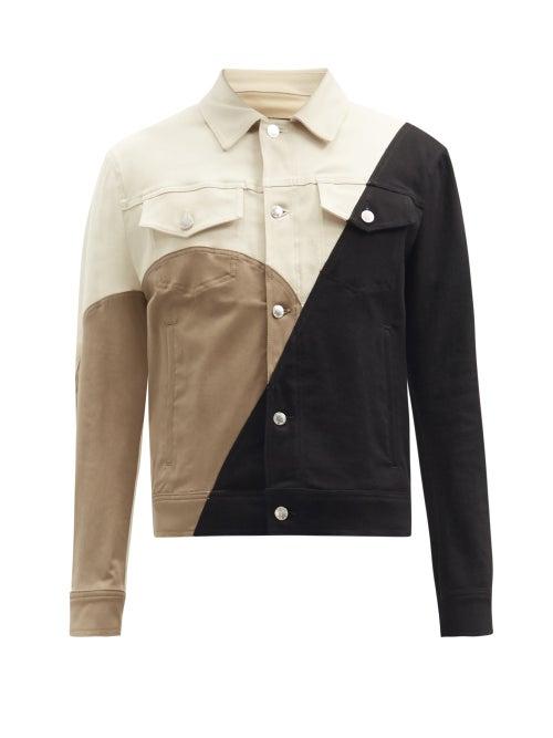 Matchesfashion.com Neil Barrett - Modernist Panelled Denim Jacket - Mens - Black Multi