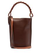 Matchesfashion.com Loewe - Gate Grained Leather Bucket Bag - Womens - Dark Brown
