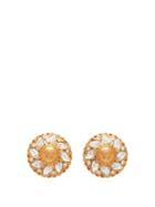 Matchesfashion.com Versace - Medusa Flower Crystal Clip Earrings - Womens - Crystal