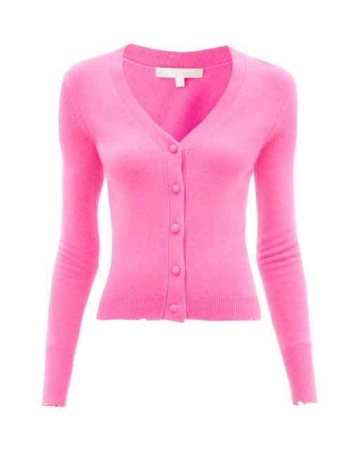 Ladies Beachwear Loveshackfancy - Prescott Distressed Wool-blend Cardigan - Womens - Pink