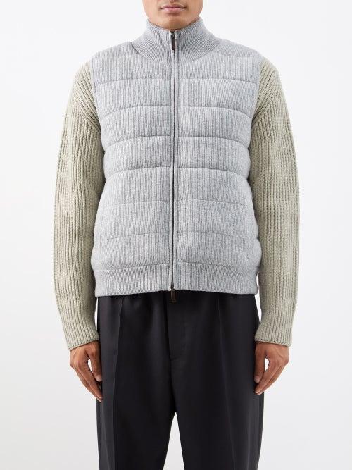 Iris Von Arnim - Mailo Quilted Cashmere Gilet - Mens - Grey