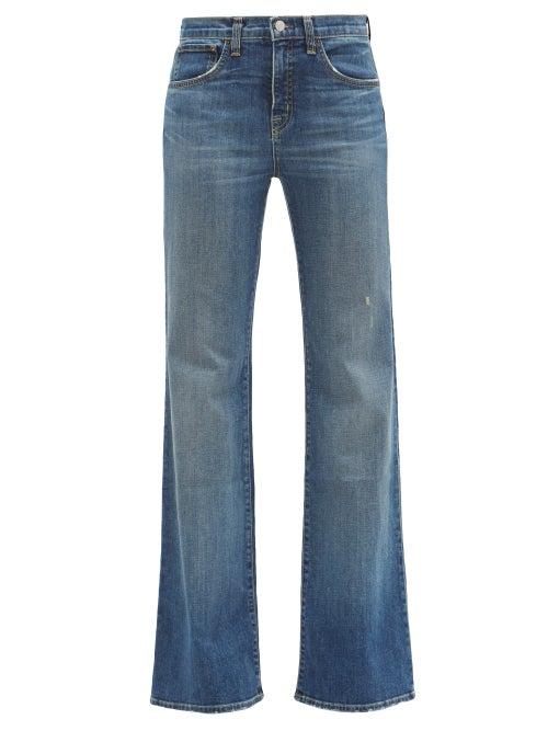 Matchesfashion.com Nili Lotan - Celia Flared-leg Jeans - Womens - Mid Blue