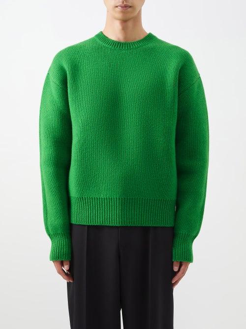 Bottega Veneta - Triangle-nape Wool Sweater - Mens - Green