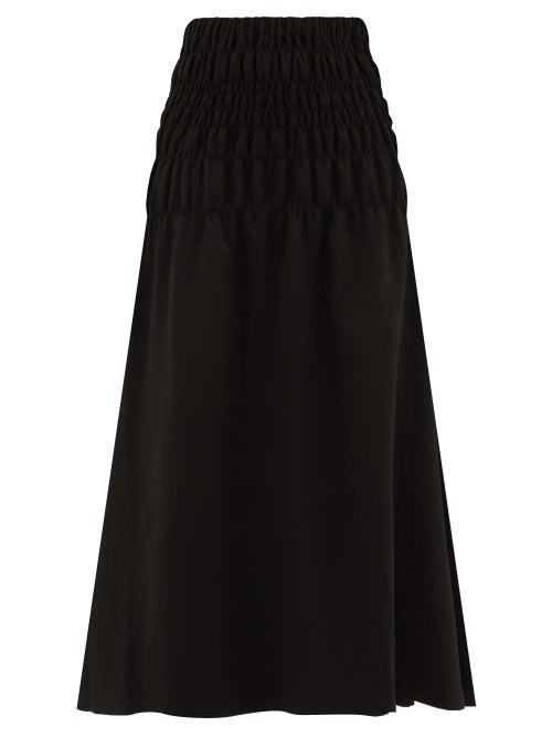 Matchesfashion.com Rhode - Greta High-waisted Satin Skirt - Womens - Black