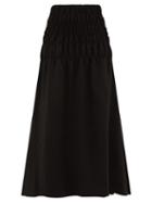 Matchesfashion.com Rhode - Greta High-waisted Satin Skirt - Womens - Black