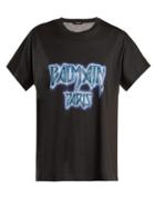Matchesfashion.com Balmain - Oversized Logo Print Cotton T Shirt - Womens - Black Multi