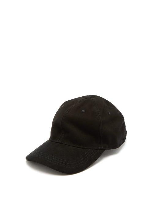 Matchesfashion.com Saint Laurent - Topstitched Suede Cap - Mens - Black