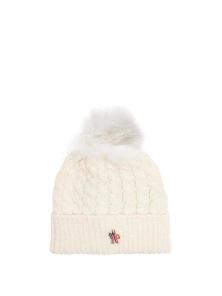 Moncler Grenoble Fur-pompom Wool Beanie Hat