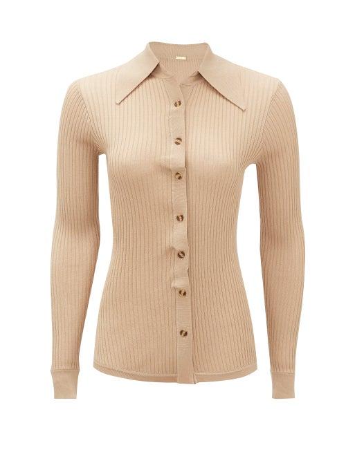 Matchesfashion.com Dodo Bar Or - Paya Rib-knitted Shirt - Womens - Beige