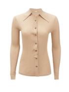 Matchesfashion.com Dodo Bar Or - Paya Rib-knitted Shirt - Womens - Beige