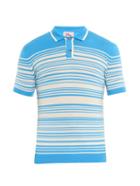 Orley Brooks Striped-knit Polo Shirt