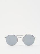 Thom Browne Eyewear - Round Metal Sunglasses - Mens - Silver Black