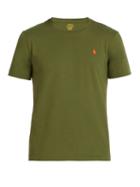 Matchesfashion.com Polo Ralph Lauren - Logo Embroidered Cotton T Shirt - Mens - Khaki