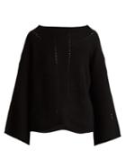 Matchesfashion.com Nili Lotan - Leyton Ribbed Knit Cashmere Sweater - Womens - Black