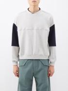 Maryam Nassir Zadeh - Theo Colour-blocked Cotton-jersey Sweatshirt - Mens - Grey