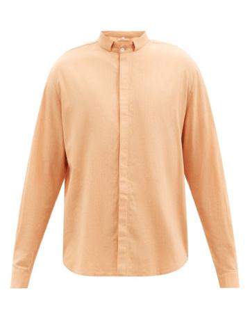 11.11 / Eleven Eleven - Slubbed Cotton-voile Shirt - Mens - Pink