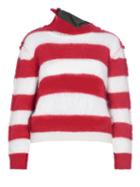 Ladies Rtw Marni - Panelled Raw-edge Knitted Sweater - Womens - Red Multi