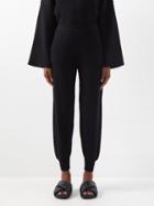 Allude - Drawstring Cashmere Trousers - Womens - Black