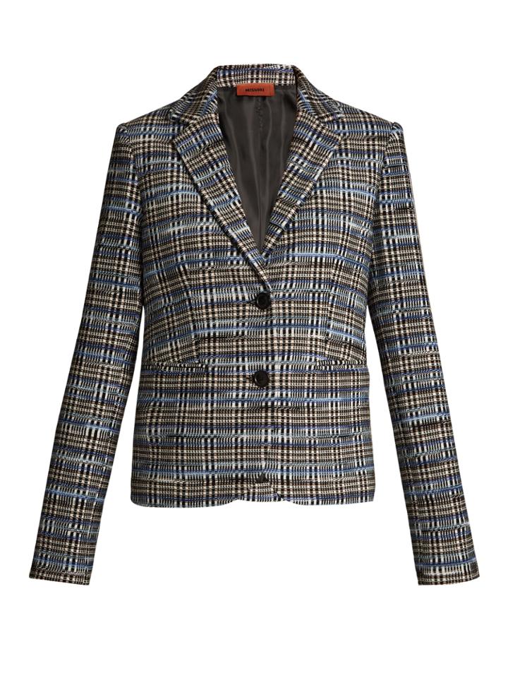 Missoni Checked Wool-blend Knit Blazer