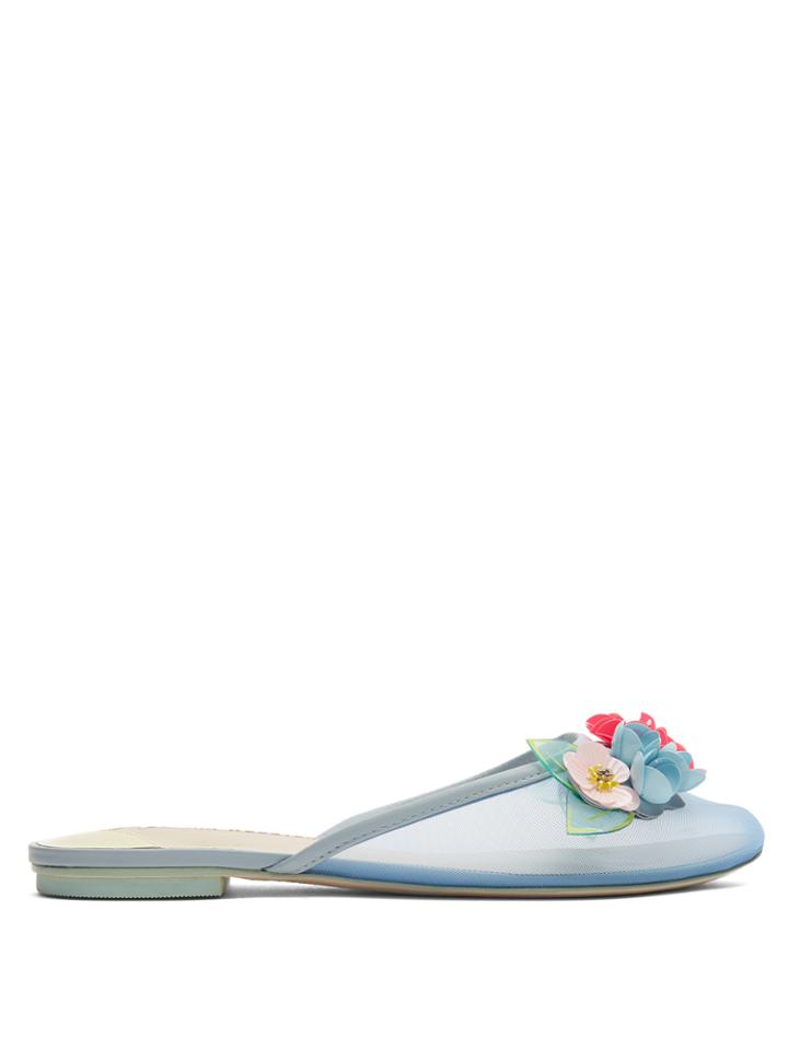 Sophia Webster Lilico Sequin-embellished Slides